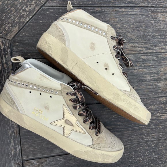 Golden Goose Shoes - GOLDEN GOOSE SUPER STAR HIGH TOP DISTRESSED SNEAKERS 37/7
